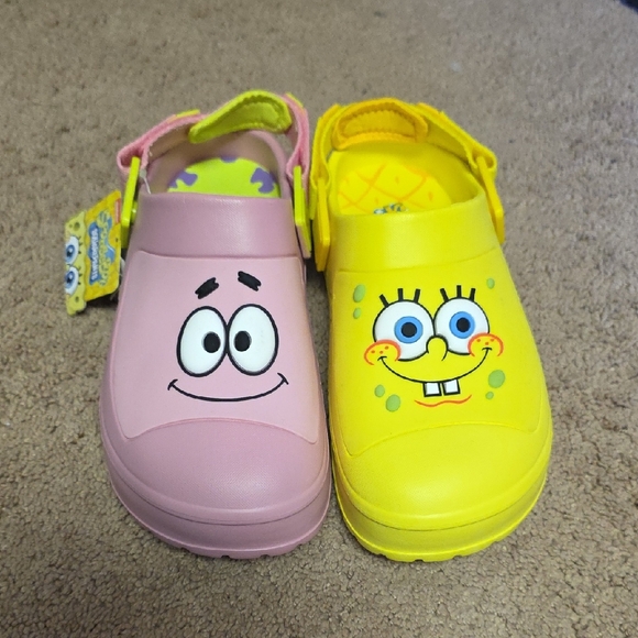 Ground Up Shoes - SpongeBob Women's Sandals - Pink and Yellow